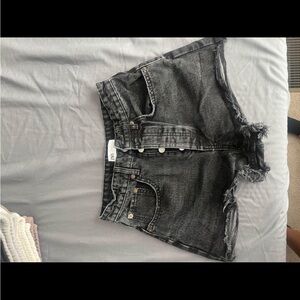 Women's Black Denim Shorts
